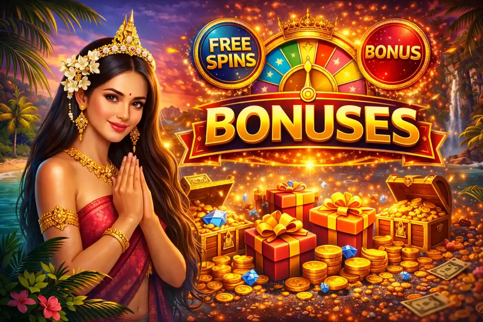 วงล้อลุ้นโชค แจกฟรีสปินและโบนัสเครดิตฟรีสำหรับสมาชิกใหม่